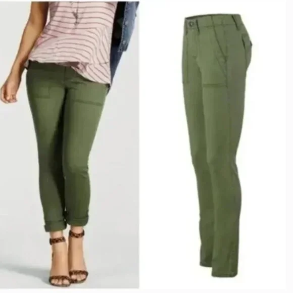Cabi The Quest Skinny Ankle Olive Green pants (812) - Picture 1 of 10